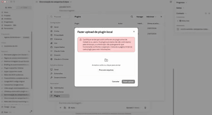 Instalação do plugin