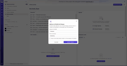 Instalação do template no ClickUp